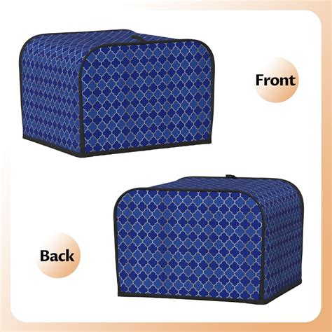 Yiaed Blue Lantern Shapes Print 4 Slice Toaster Dust Cover Bread Machine Oven Dustproof Cover ...