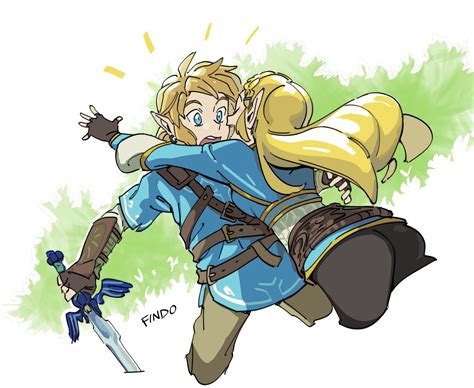 [BoTW] Zelda hugging Link. (By @findoland) : r/zelda