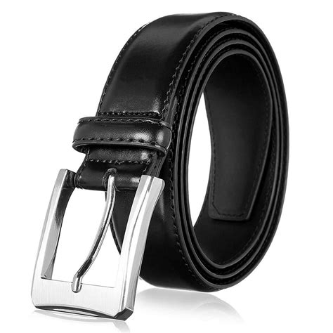 KML - Men's Belt, Genuine Leather Dress Belts for Men with Single Prong Buckle- Classic ...