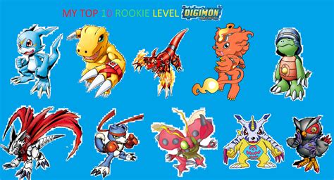 MY TOP 10 ROOKIE LEVEL DIGIMON by superaustin15 on DeviantArt