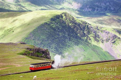 Mountain railway, Snowdonia, North Wales. The steam train runs f Photograph by Jane Rix - Fine ...