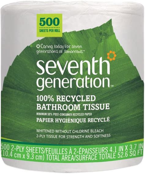 Toilet Paper 2-ply 100% Recycled Paper, 500 sheets, Pack of 60 | Eco ...