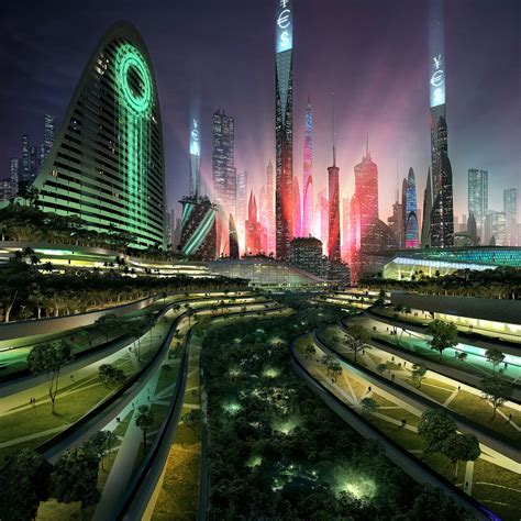 I feel like this is what movies portray a future city. We should be thinking of how someone ...