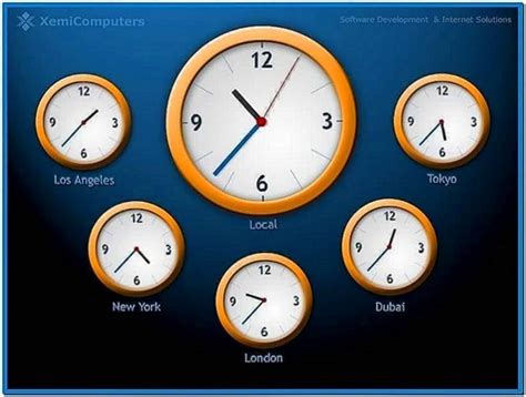 World clock screensaver time zones - Download free