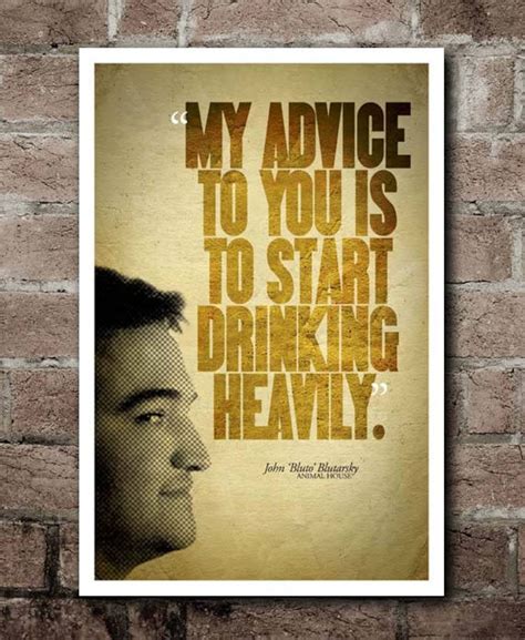 Animal House BLUTO start Drinking Heavily Quote Poster 12x18 - Etsy