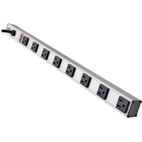 Tripp Lite 8 Outlet Power Strip, Long Cord 15 ft, 120V, 15A, 24 inch Vertical Housing, Metal ...