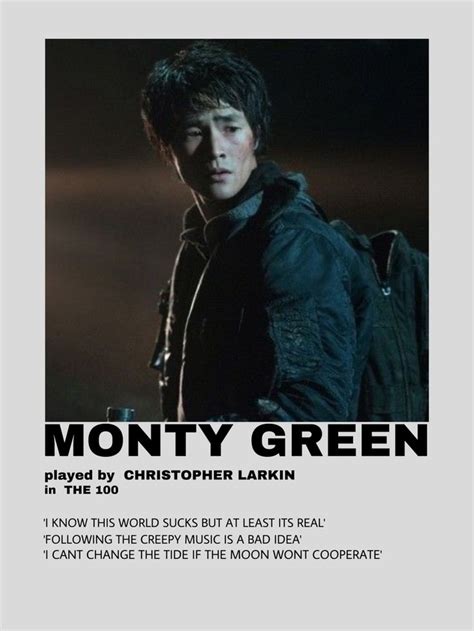 the 100 monty green polaroid poster | Reality tv, The 100 monty ...