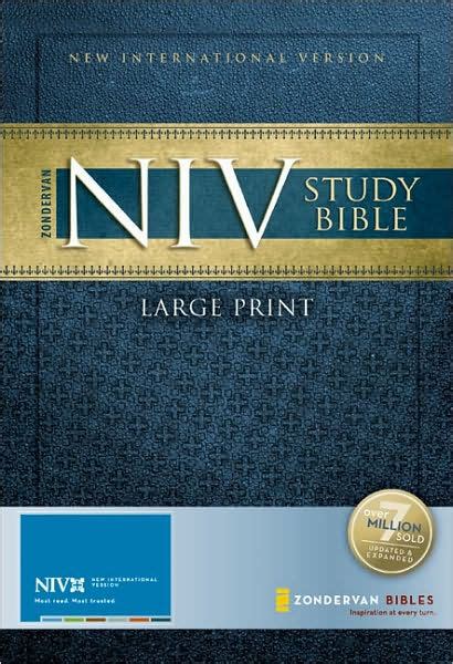 Zondervan NIV Study Bible, Large Print by Zondervan Publishing Company ...