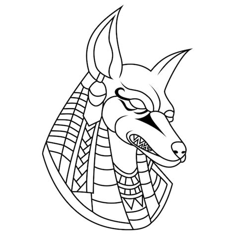 Anubis Face Drawing