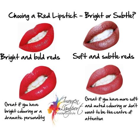 choosing a red lipstick - bright or muted | Red lipsticks, Wear red lipstick, Red lipstick tips