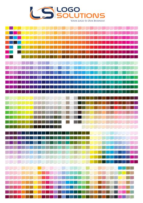 Pantone Colour Chart - Logo Solutions