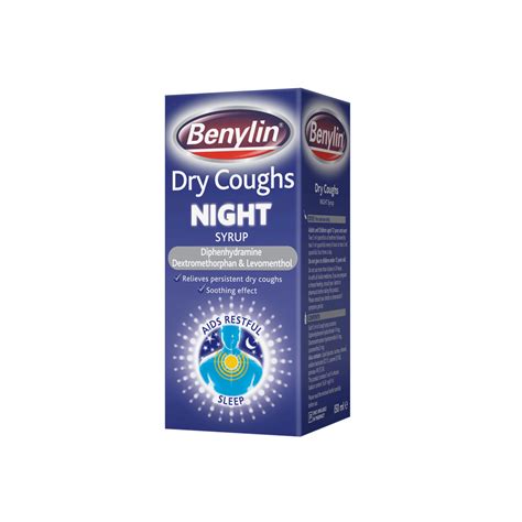 Benylin Dry Cough Night time Syrup -125ml bottle - Cough, Cold & Flu from Chemist Connect UK