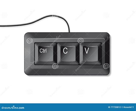 Ctrl C + Ctrl V (copy And Paste) Cartoon Vector | CartoonDealer.com #59097445