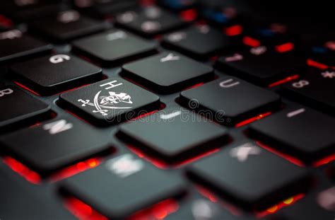 Keyboard whit key hacker stock photo. Image of computer - 132029898