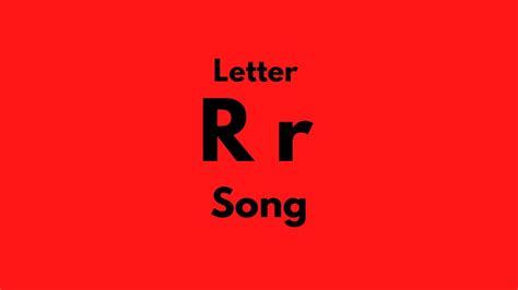 Letter R Song Remake - YouTube