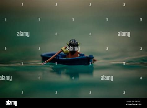 Lego hobbit minifigure orc on the boat Stock Photo - Alamy