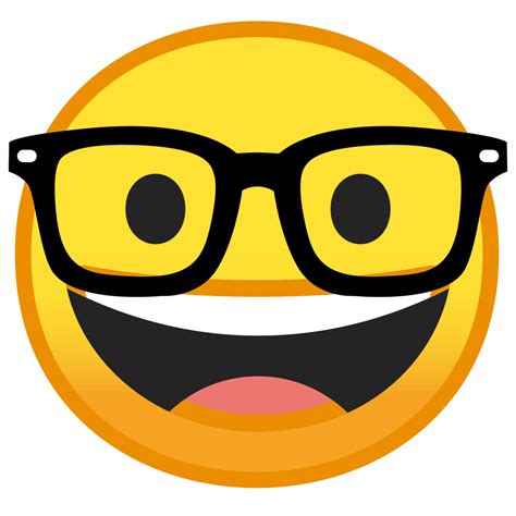 Nerd face Icon | Noto Emoji Smileys Iconset | Google