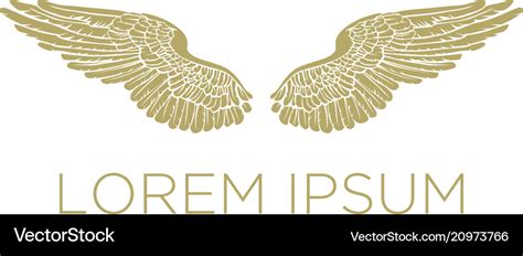 Gold angel wings Royalty Free Vector Image - VectorStock