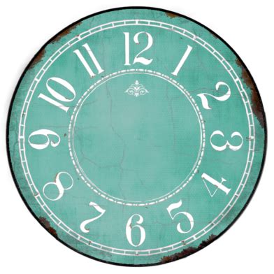 aqua large wall clock