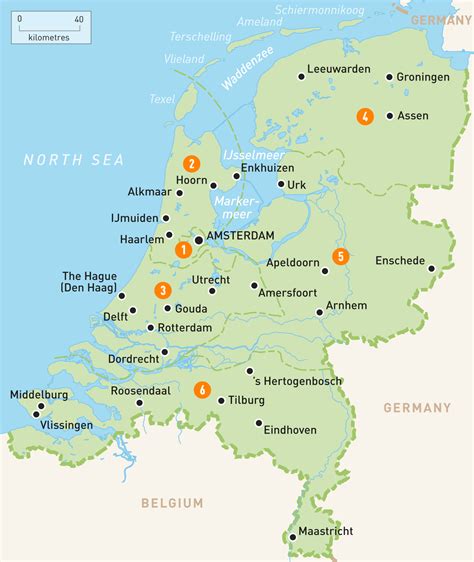 Map Of The Netherlands With Cities - Florida Gulf Map