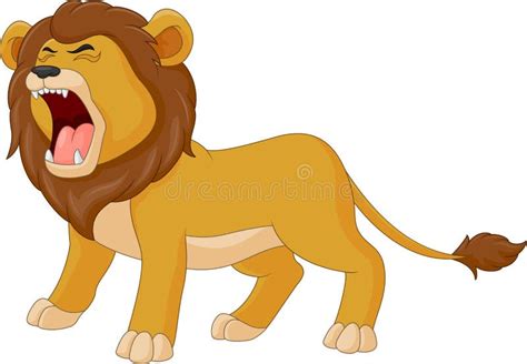 Cartoon the Lion is Roaring Stock Vector - Illustration of mane, open: 168864241