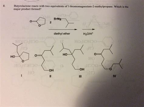 Solved Butyrolactone reacts with two equivalents of | Chegg.com