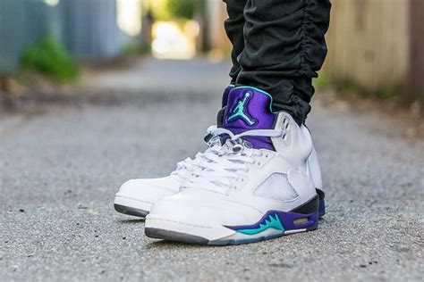 Jordan Black Grape 5 On Feet