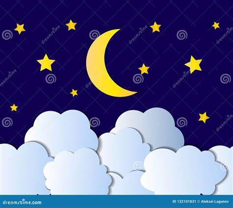 Night Sky Background Cartoon