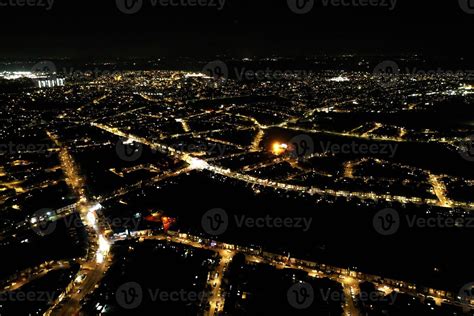 Aerial View of City During Night 17693790 Stock Photo at Vecteezy