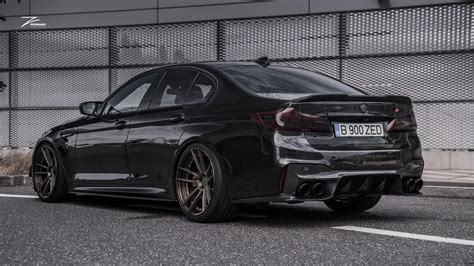 BMW M5 F90 Competition Black with Bronze Z Performance ZP.FORGED 2 Aftermarket Wheels | Wheel Front