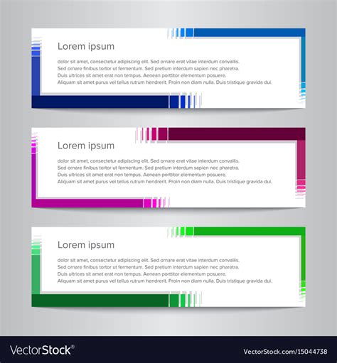 Set of design banner template simple Royalty Free Vector