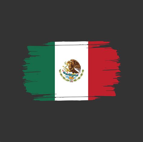 Mexico Flag Brush Strokes. National Country Flag 6078578 Vector Art at ...