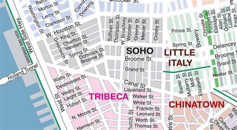 Soho NYC map - Soho New York map (New York - USA)