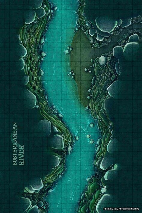 Subterranean River Battle Map - Launch | Afternoon Maps on Patreon in 2021 | Dnd world map ...