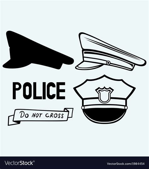 Police cap Royalty Free Vector Image - VectorStock