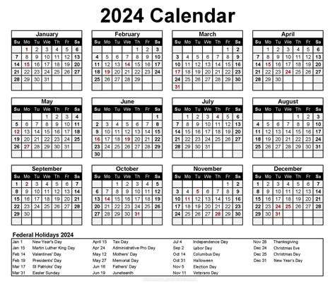 2024 Holiday Calendar Excel Format - 2024 Calendar 2024 Printable