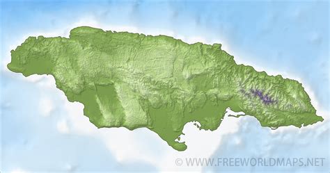 Jamaica Physical Map