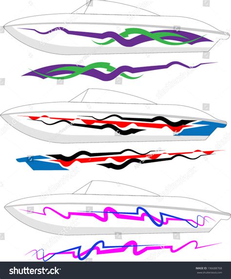 Boat Graphics Stripe Vinyl Ready Stock Vector (Royalty Free) 196688768 | Shutterstock