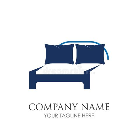 Bed Logo Vector Illustration Design Template. Bed Logo Vector Stock Vector - Illustration of ...