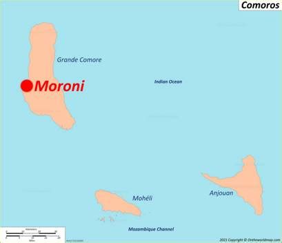 Moroni Map | Comoros | Detailed Maps of Moroni