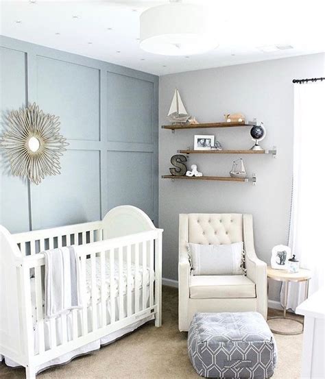 Stark on Instagram: “This nursery is so cute, we love the wall panelling as a feature wall, once ...