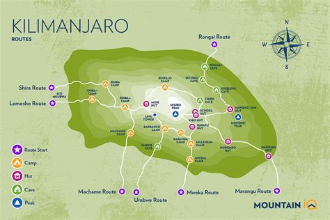 Kilimanjaro Map - Outlining The Best Hiking Trails