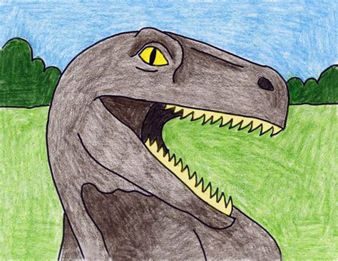 Simple dinosaur drawing t rex - bdainnovation