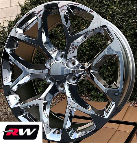 22 inch GMC Sierra 1500 OE Replica Snowflake Wheels Chrome Rims 22 x9 ...