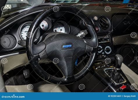 Interior of Fiat Barchetta, 1999. Editorial Stock Image - Image of transport, speedometer: 92281469