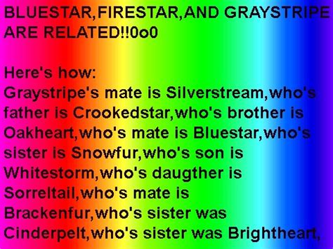 BLUESTAR, FIRESTAR, AND GRAYSTRIPE ARE RELATED :D - Warriors (Novel Series) Photo (35151065 ...