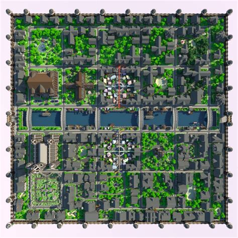 Minecraft Medieval Town Blueprints