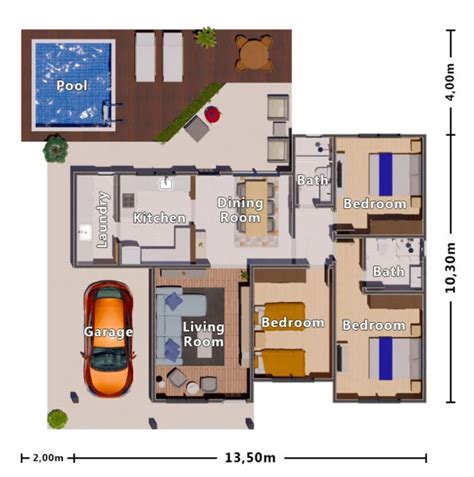 Villa Plans With Swimming Pool