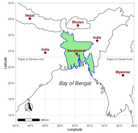 Bangladesh Map With East West North South - Vally Isahella