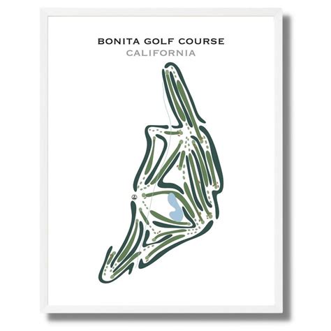 Bonita Golf Course, California - Printed Golf Courses - Sweatshirt / L ...